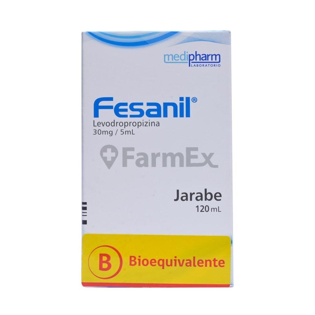 Fesanil Jarabe 30 mg / 5 mL x 120 mL Farmex-Fonasa-Persistente